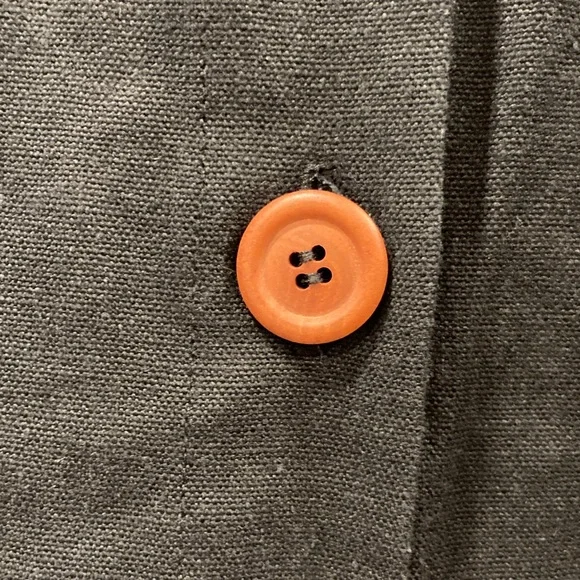 Pamut Apparel linen/hemp handmade black, green, and tan button-up Jacket - xs - Picture 5 of 11